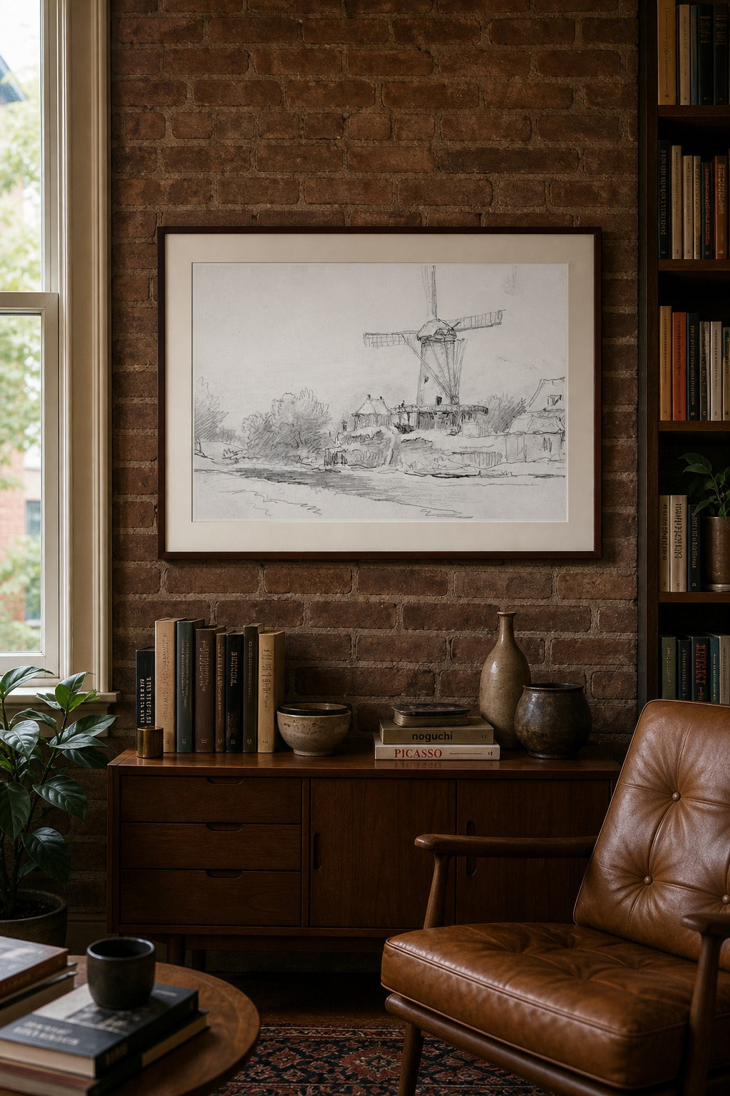 Polder Mill art print on white background