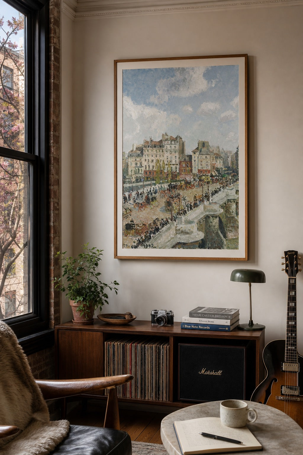 Pont Neuf art print, close-up detail view