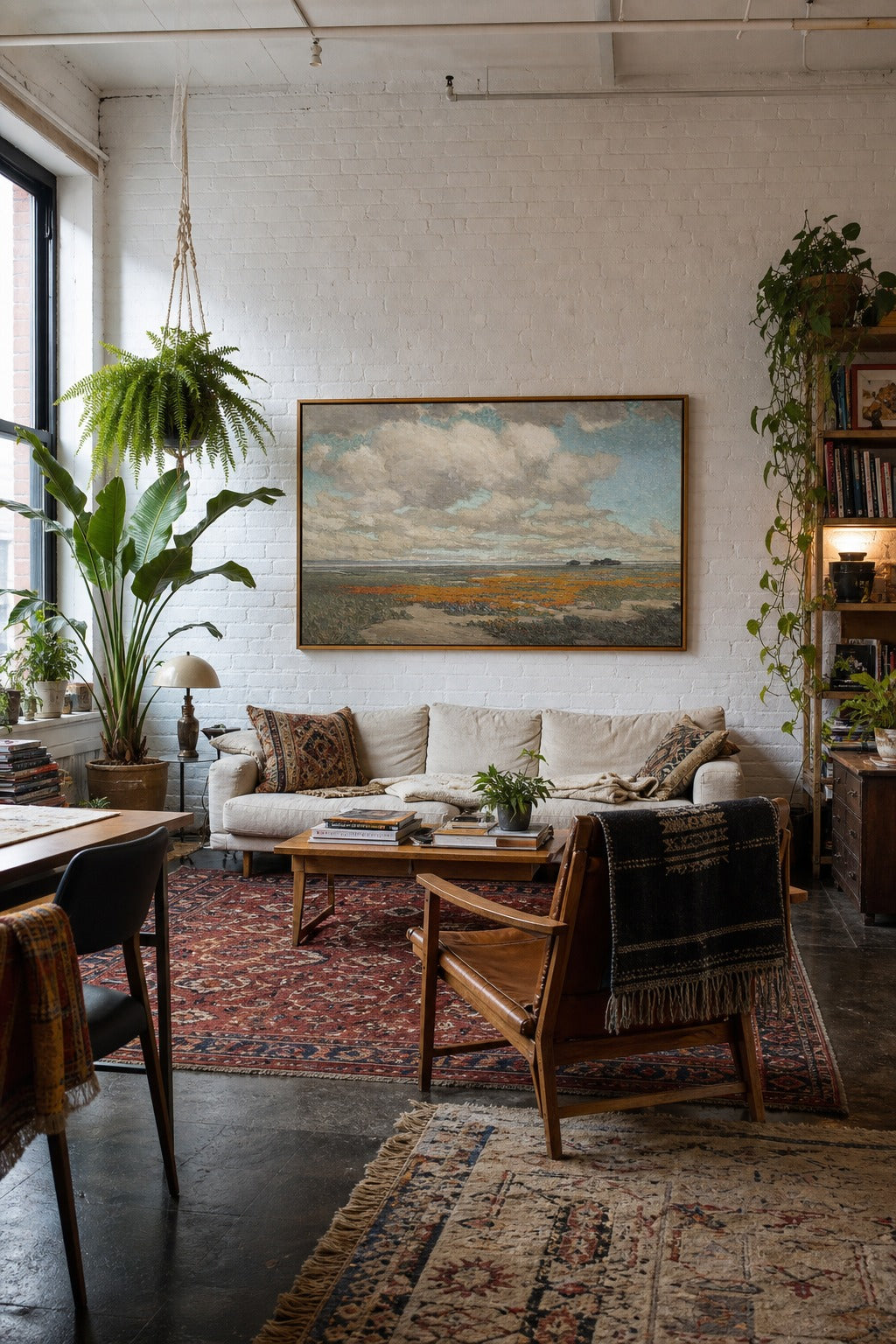 Poppy Plain art print displayed in a modern interior