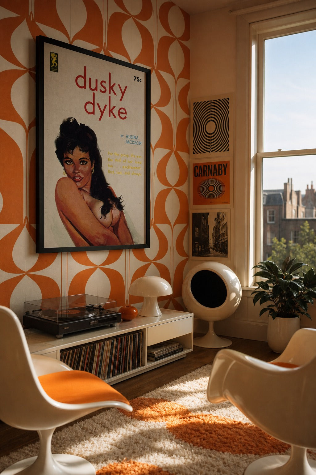 Pulp Fiction art print, angled perspective view