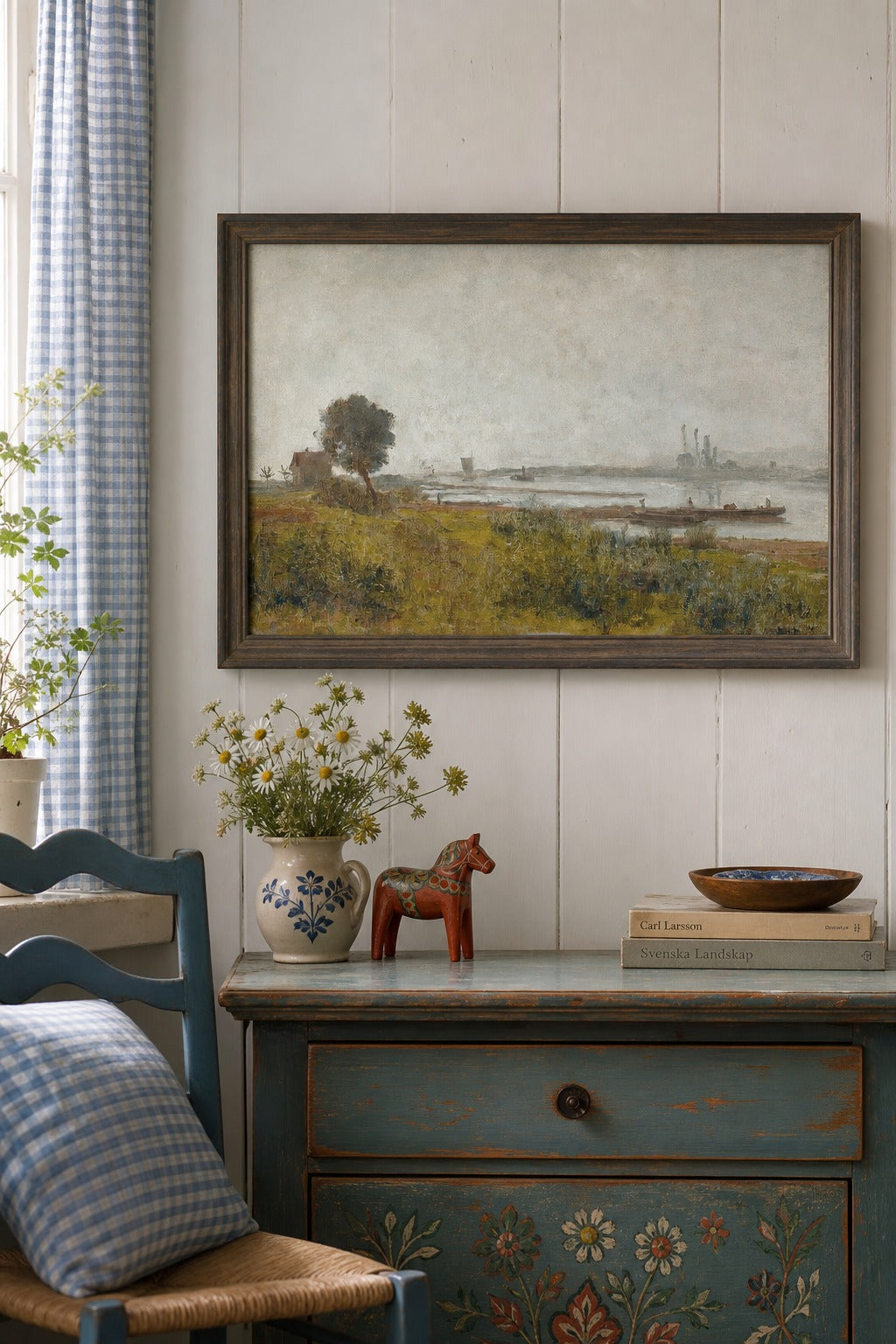 River Mist art print, close-up detail view