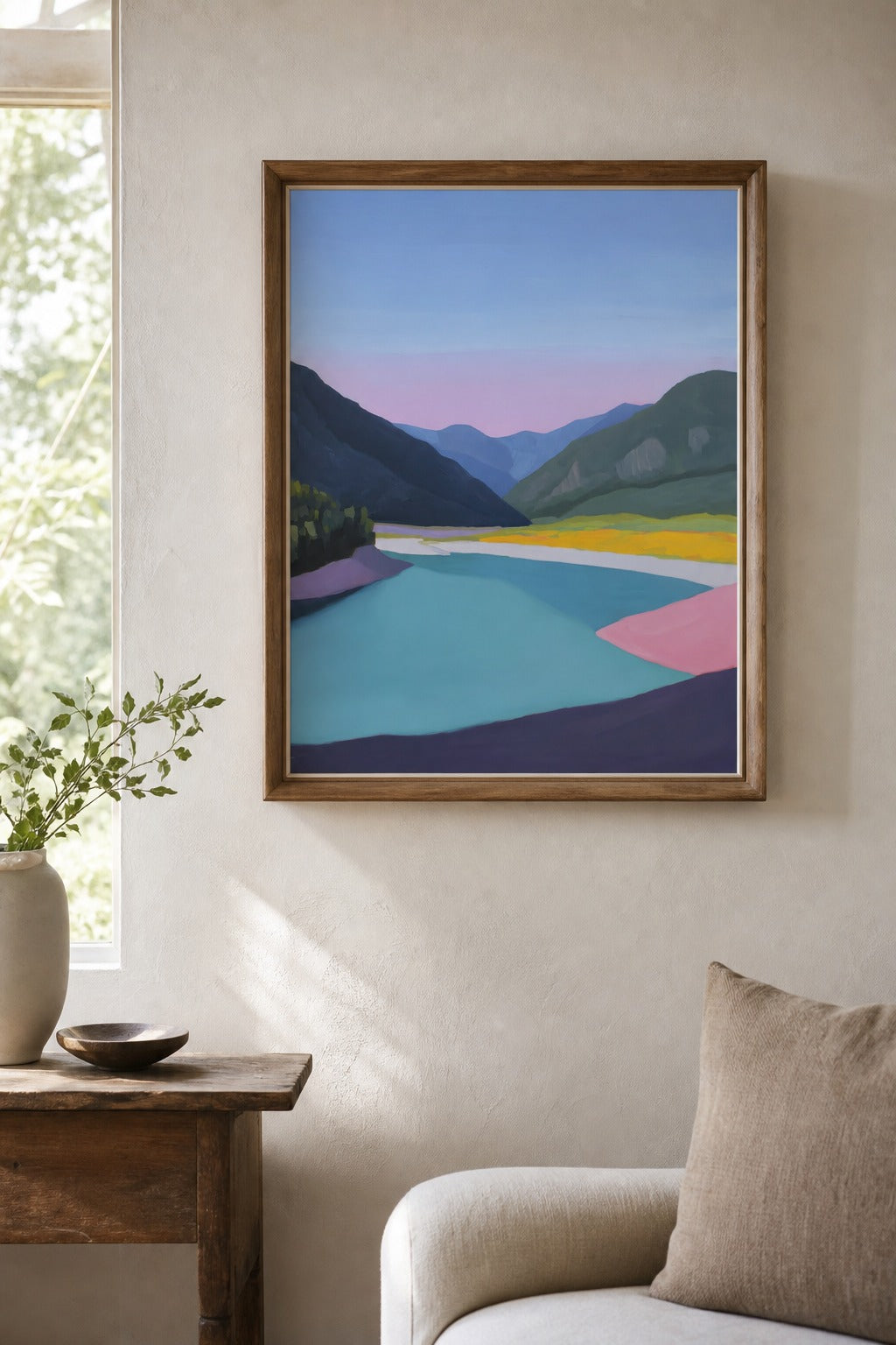 River Pass art print on white background