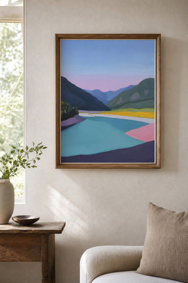 River Pass art print on white background