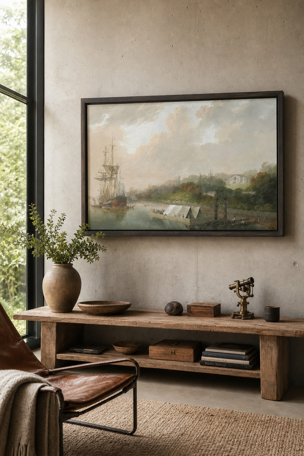 River Reach art print, close-up detail view