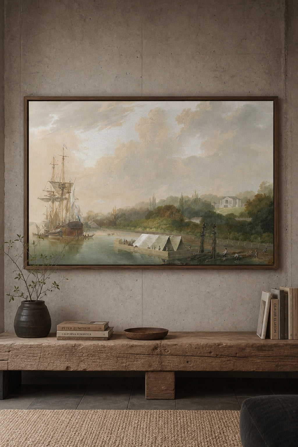 River Reach art print on white background