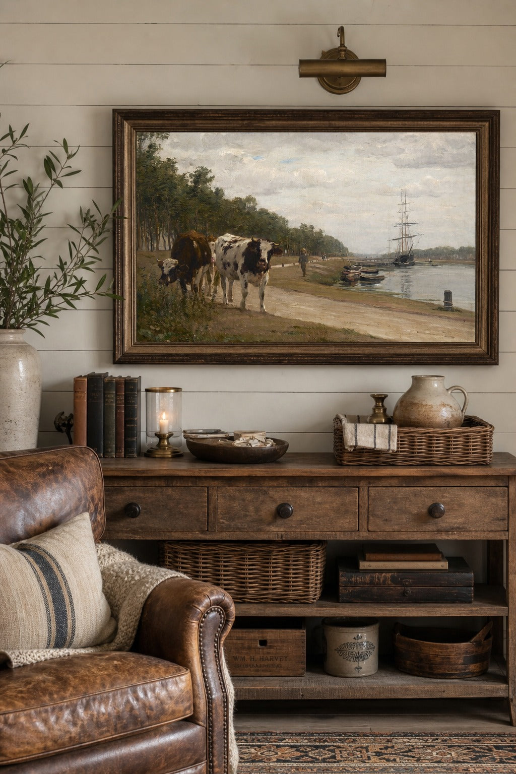River Road art print, close-up detail view