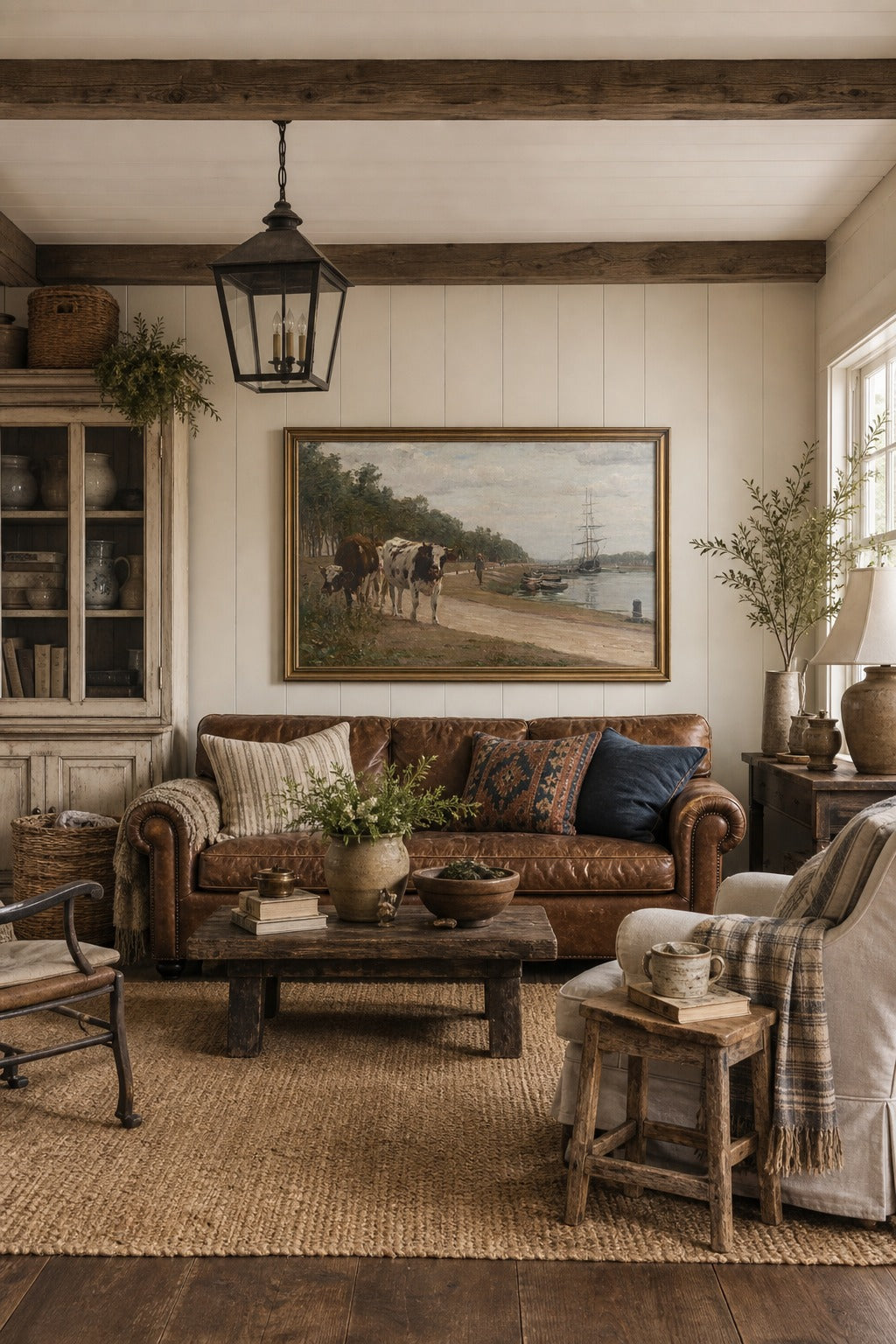 River Road art print displayed in a modern interior