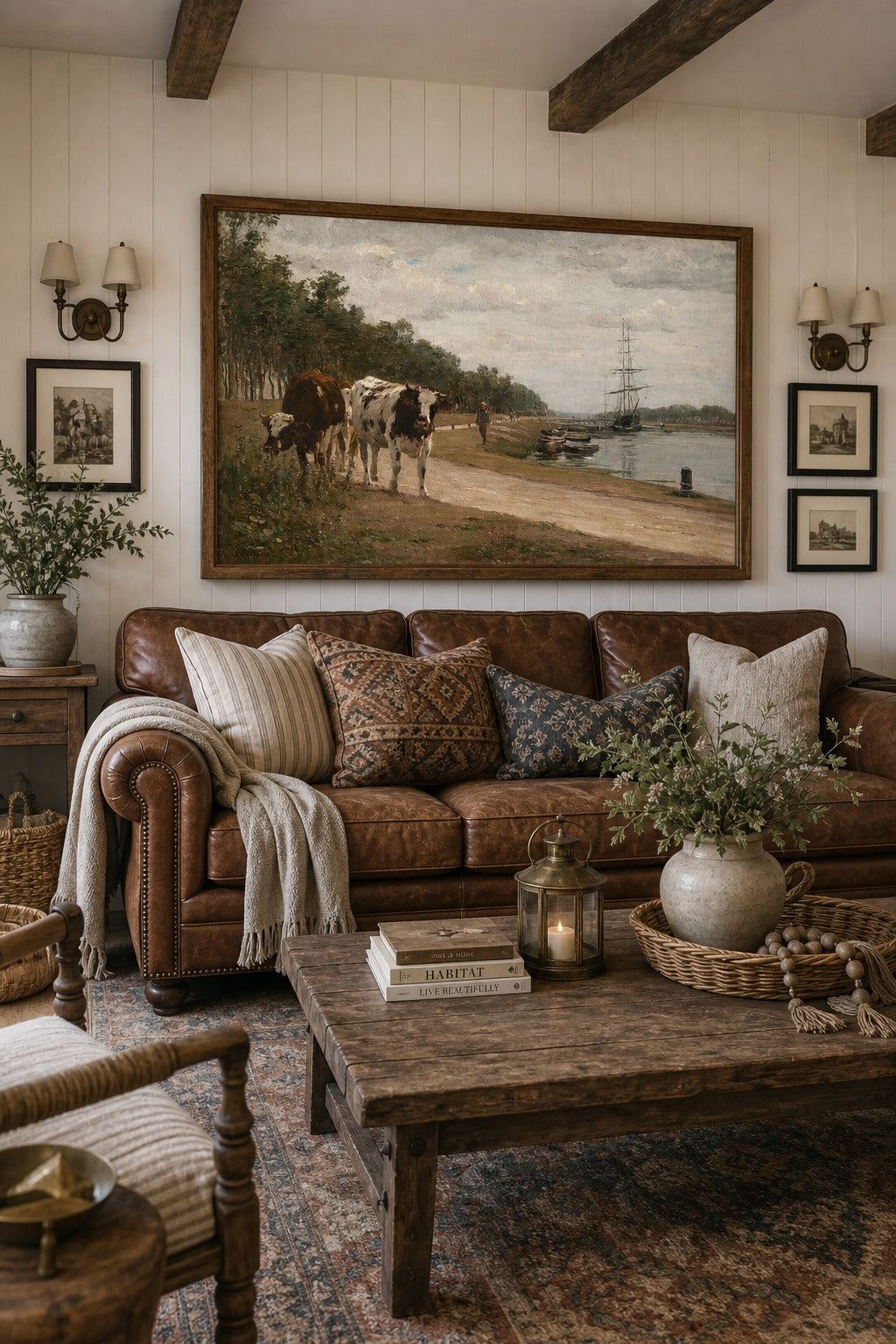 River Road art print shown to scale on a wall