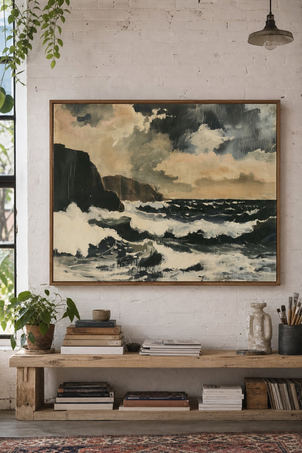 Rough Water art print on white background