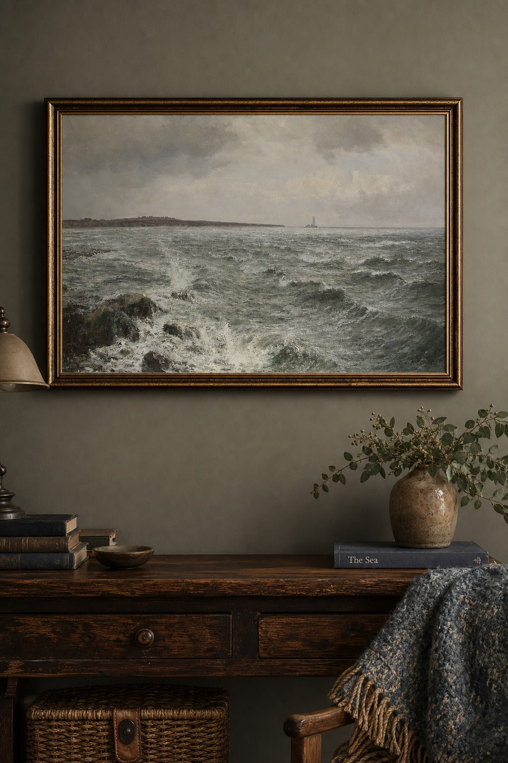 Rough Water art print on white background