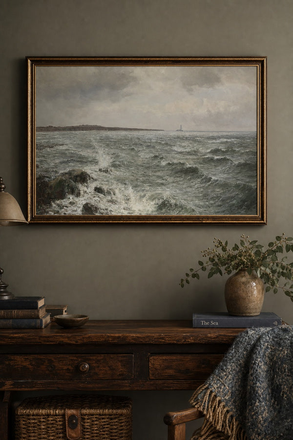 Rough Water art print on white background