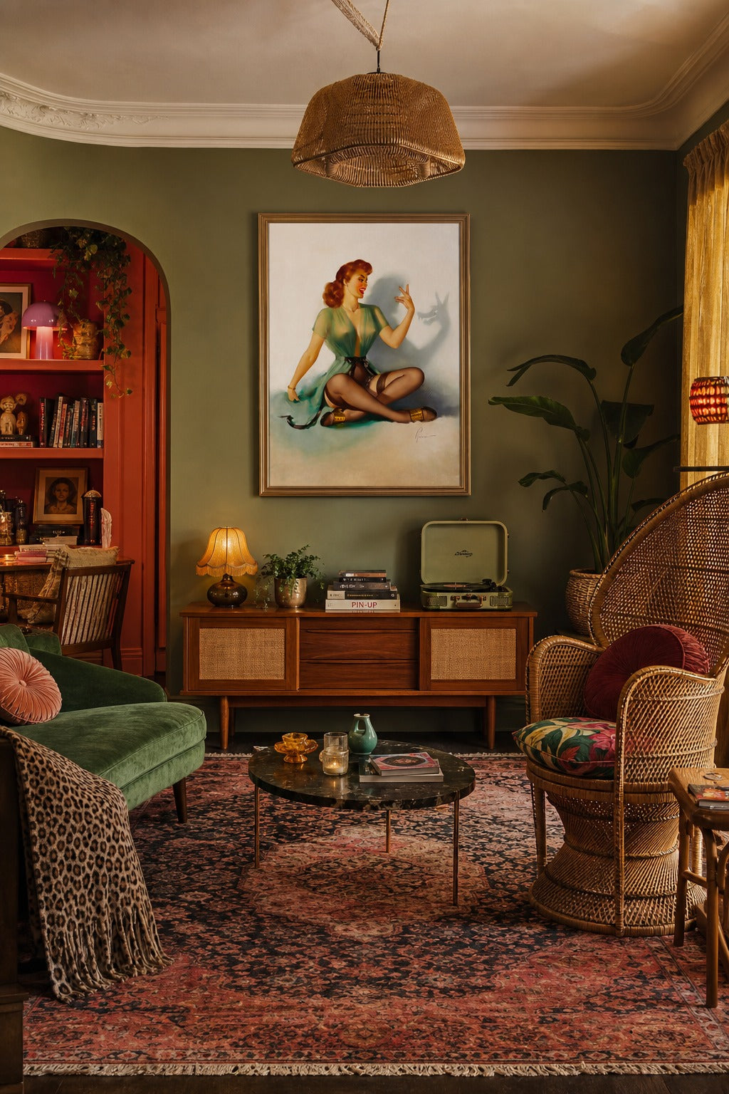 Shadow Play art print displayed in a modern interior