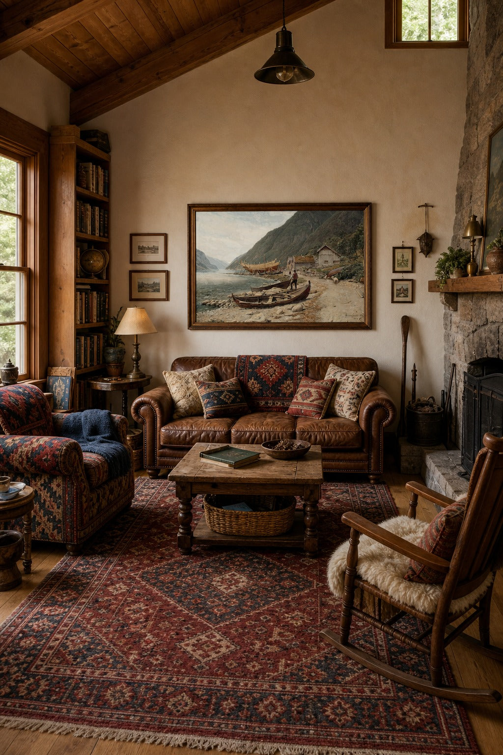 Shipwright's Fjord art print displayed in a modern interior