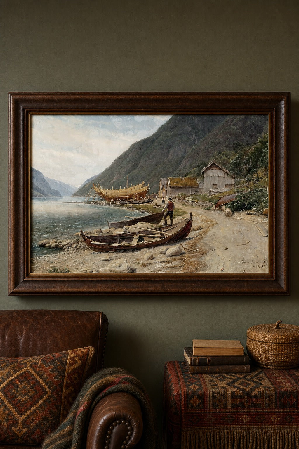 Shipwright's Fjord art print on white background