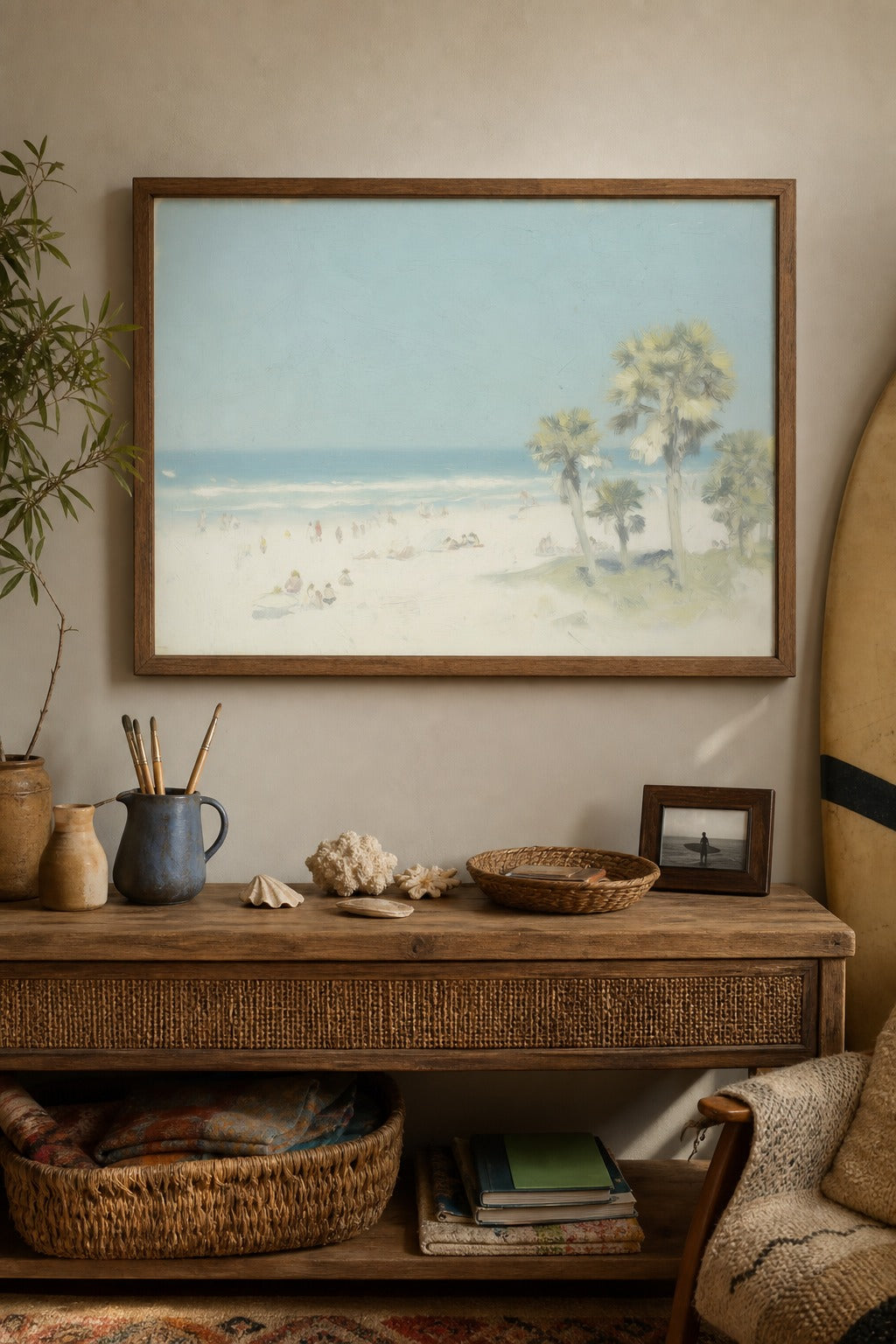 Shore Day art print, close-up detail view