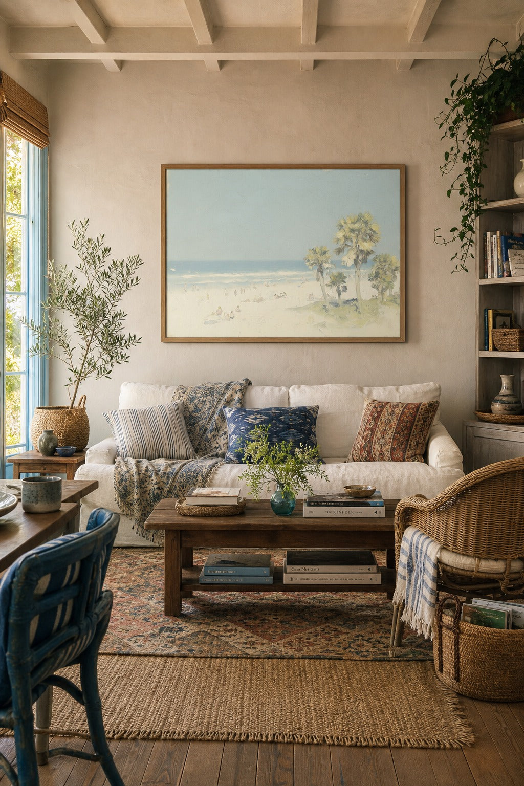 Shore Day art print displayed in a modern interior
