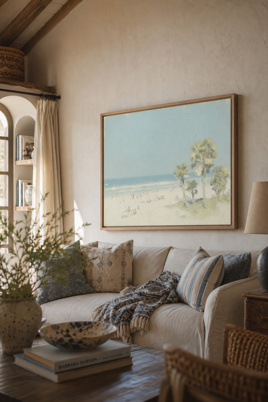Shore Day art print, angled perspective view