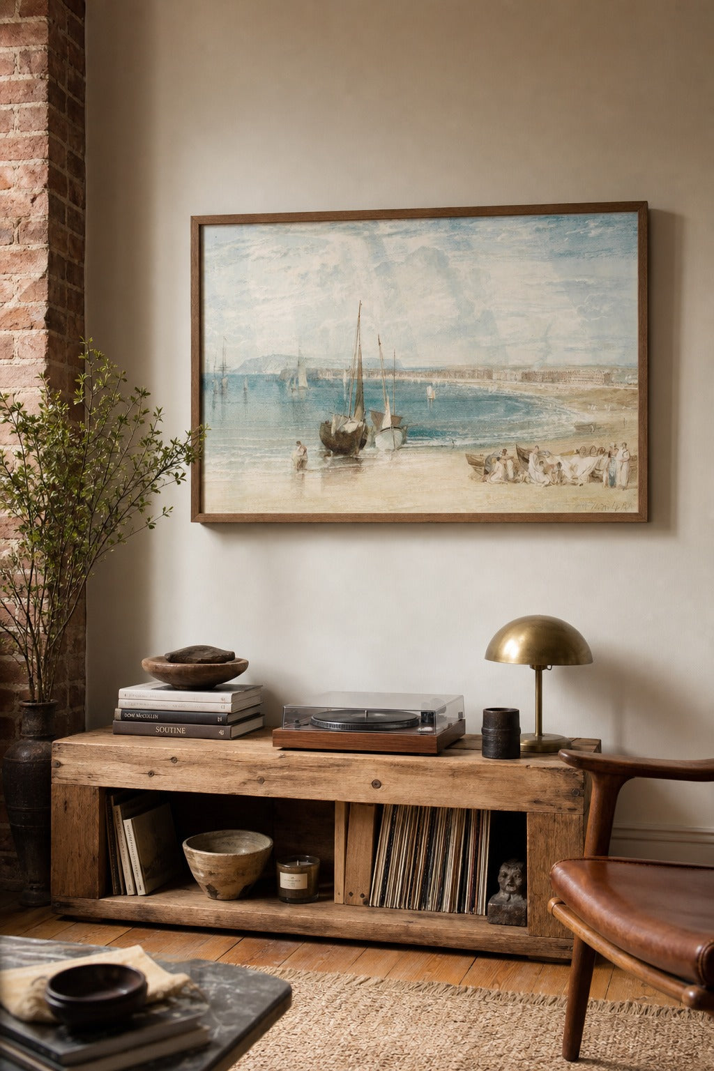 Shore & Mast art print, close-up detail view