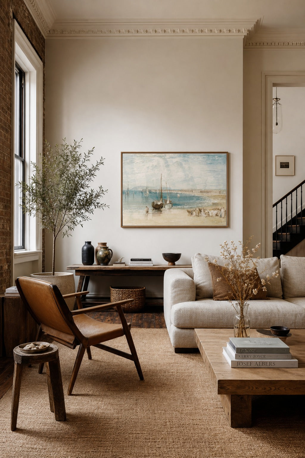Shore & Mast art print displayed in a modern interior