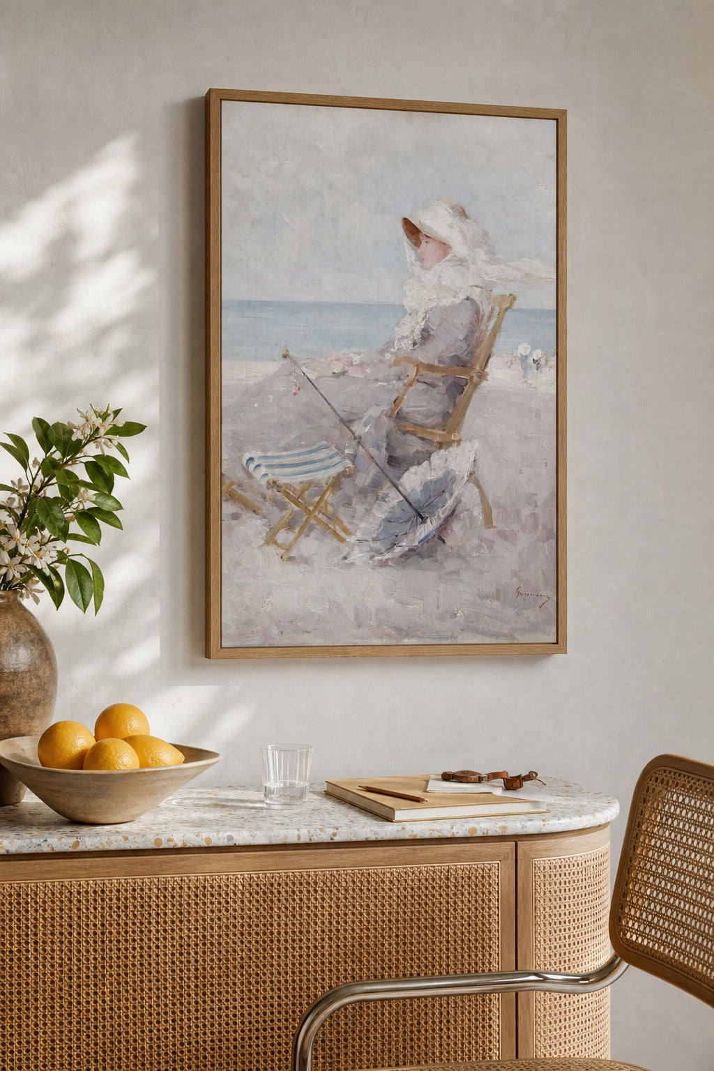 Shore Repose art print, close-up detail view