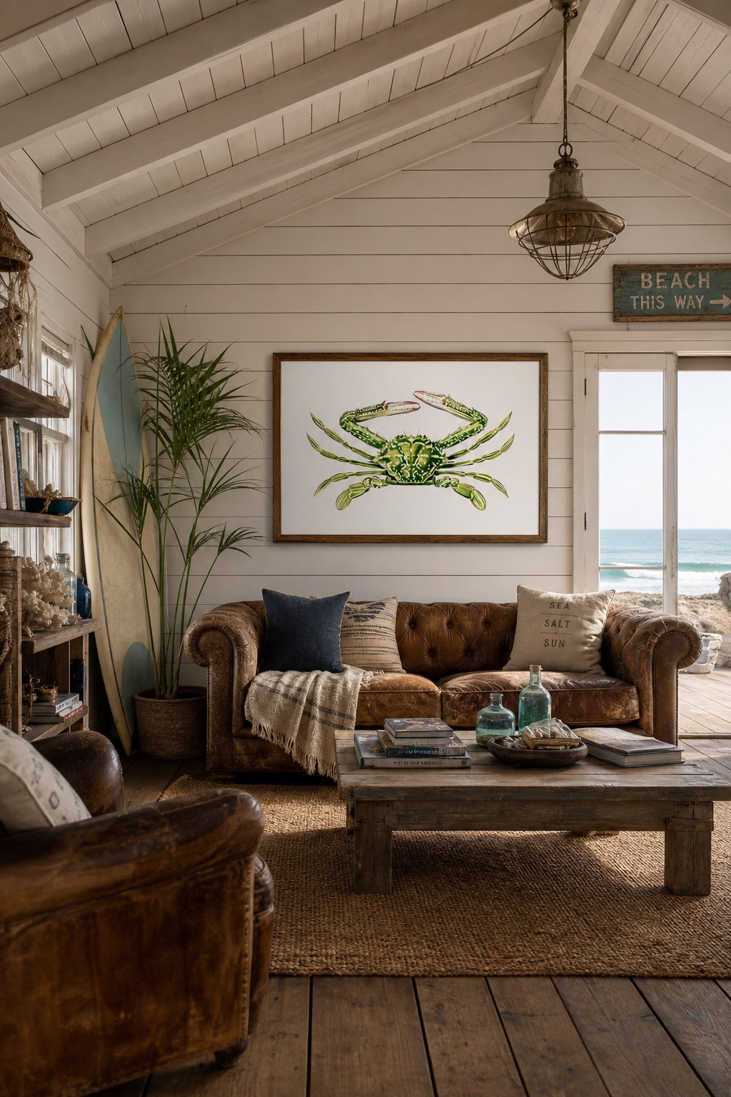 Shore Specimen art print displayed in a modern interior