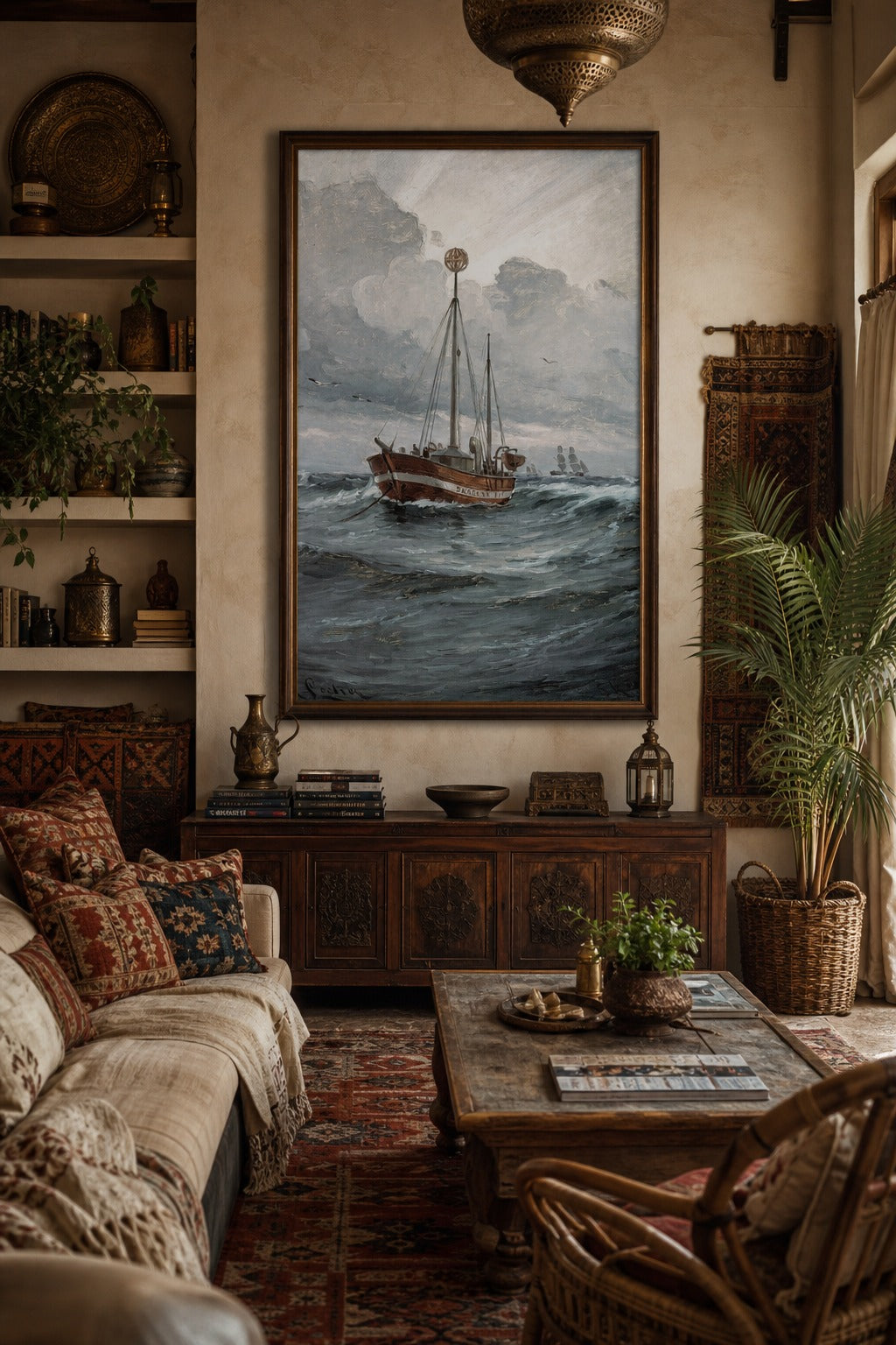 Skagens Min art print shown to scale on a wall