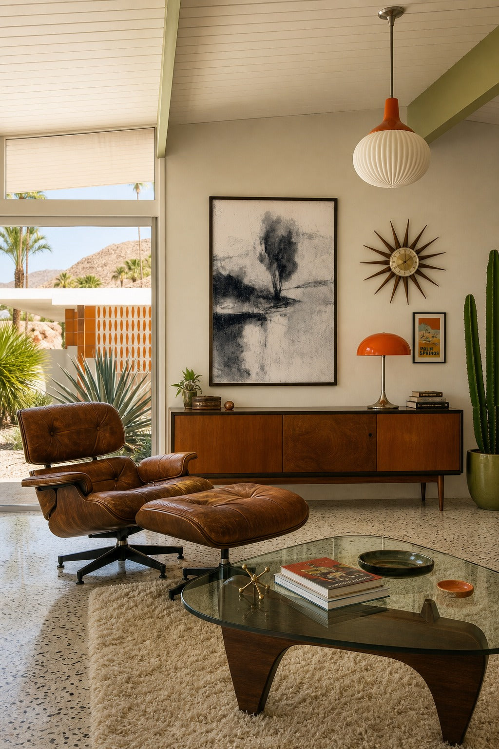 Still Bank art print displayed in a modern interior