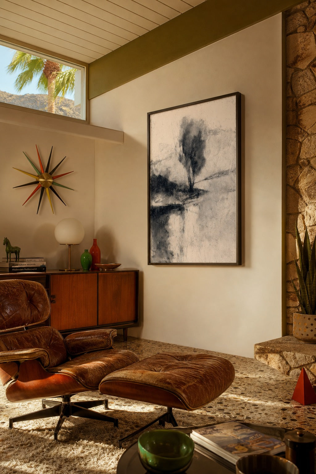 Still Bank art print, angled perspective view