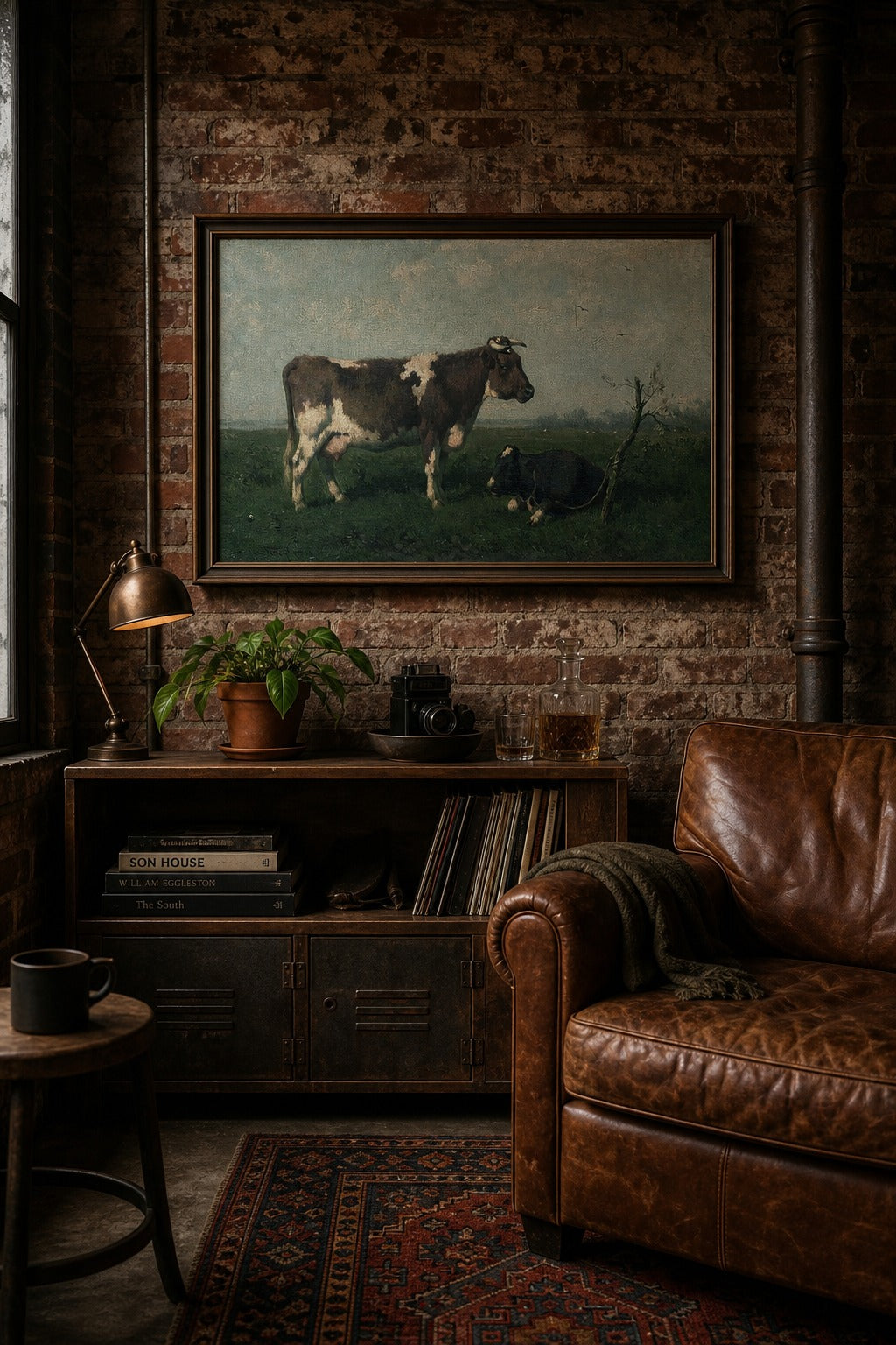 Still Pasture art print, close-up detail view