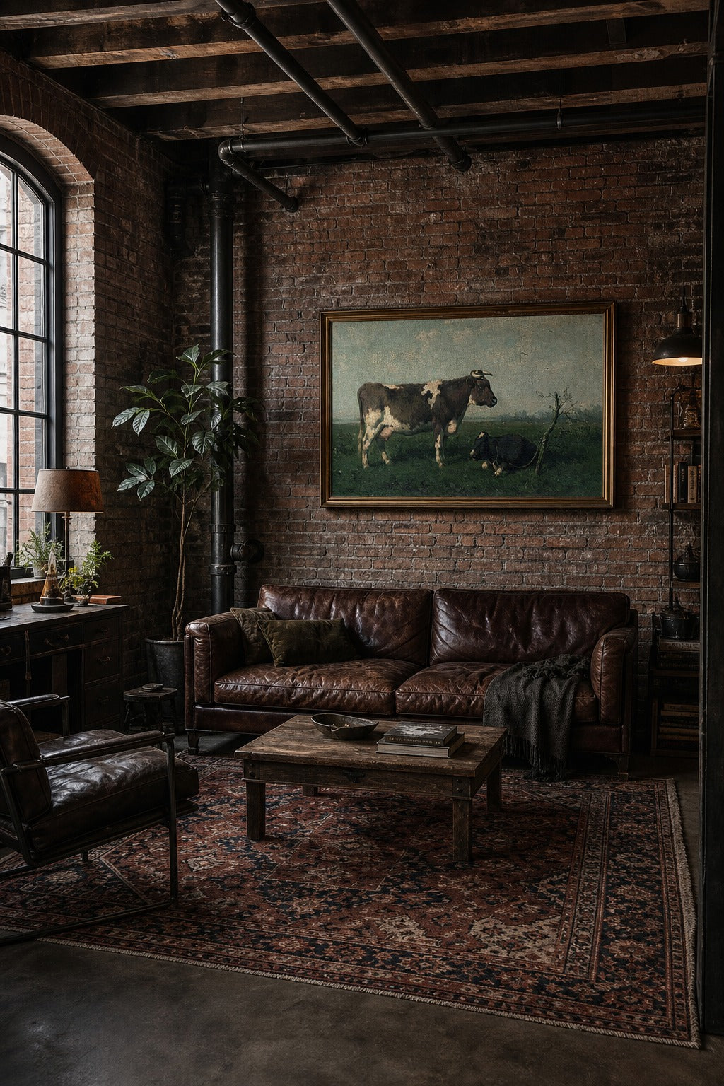 Still Pasture art print displayed in a modern interior
