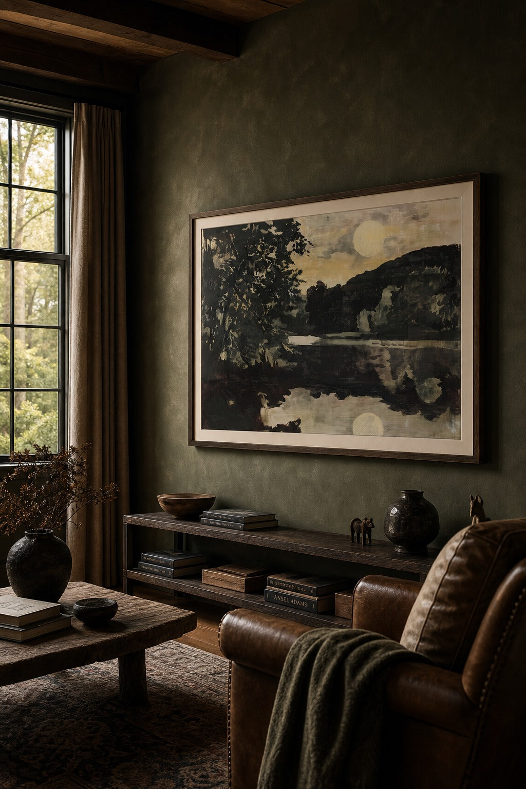 Still River art print, angled perspective view