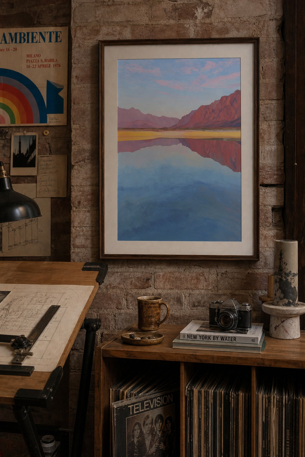 Still Water art print, close-up detail view