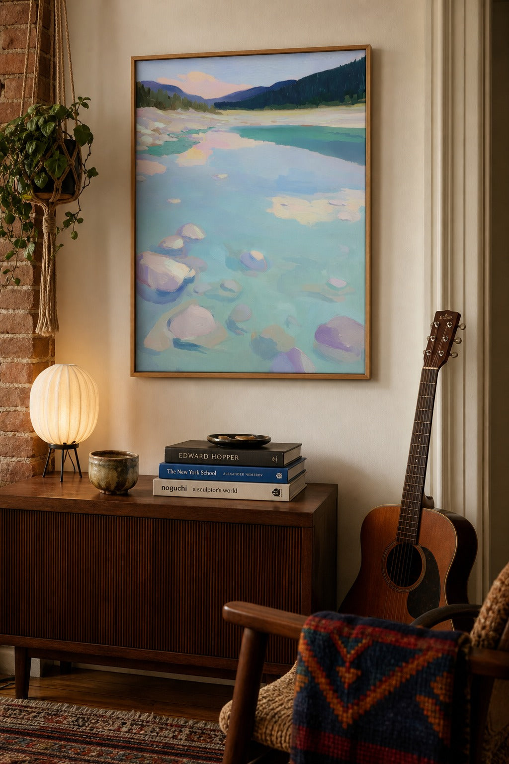 Still Water art print, close-up detail view