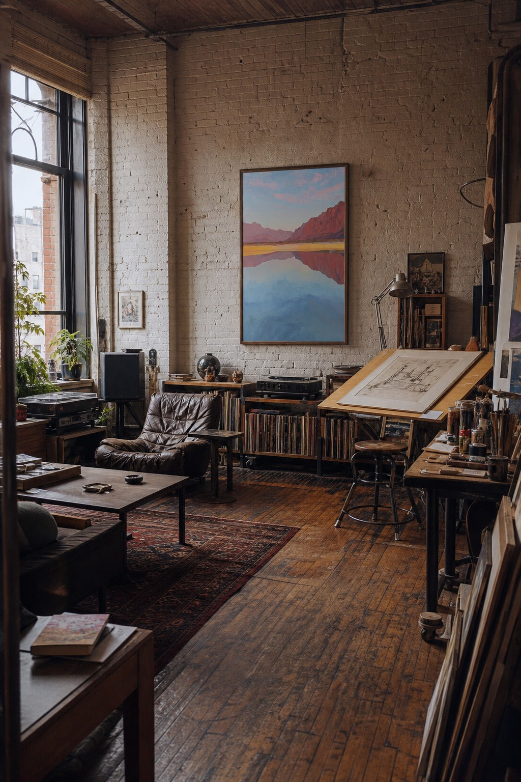 Still Water art print displayed in a modern interior