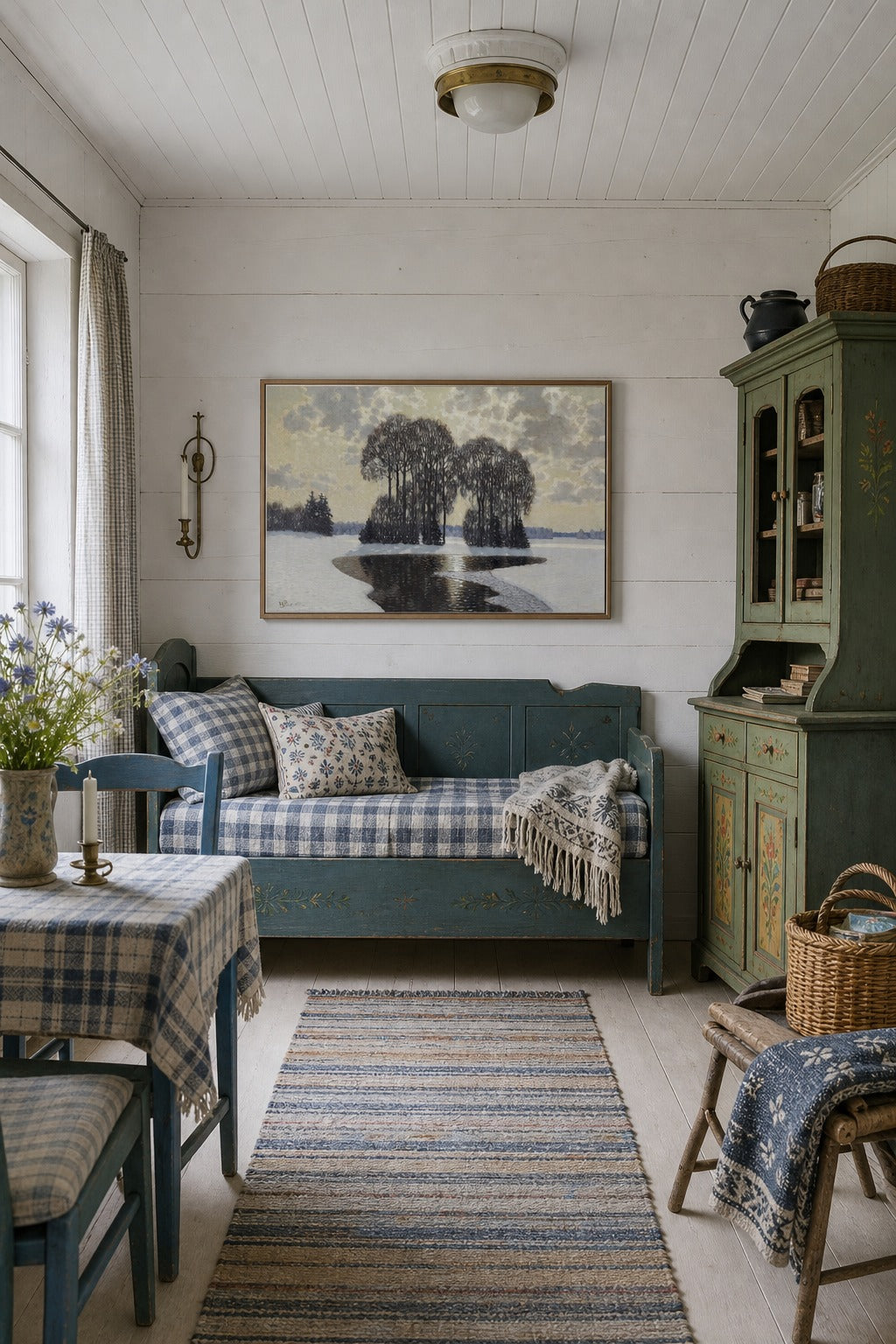 Still Water art print displayed in a modern interior