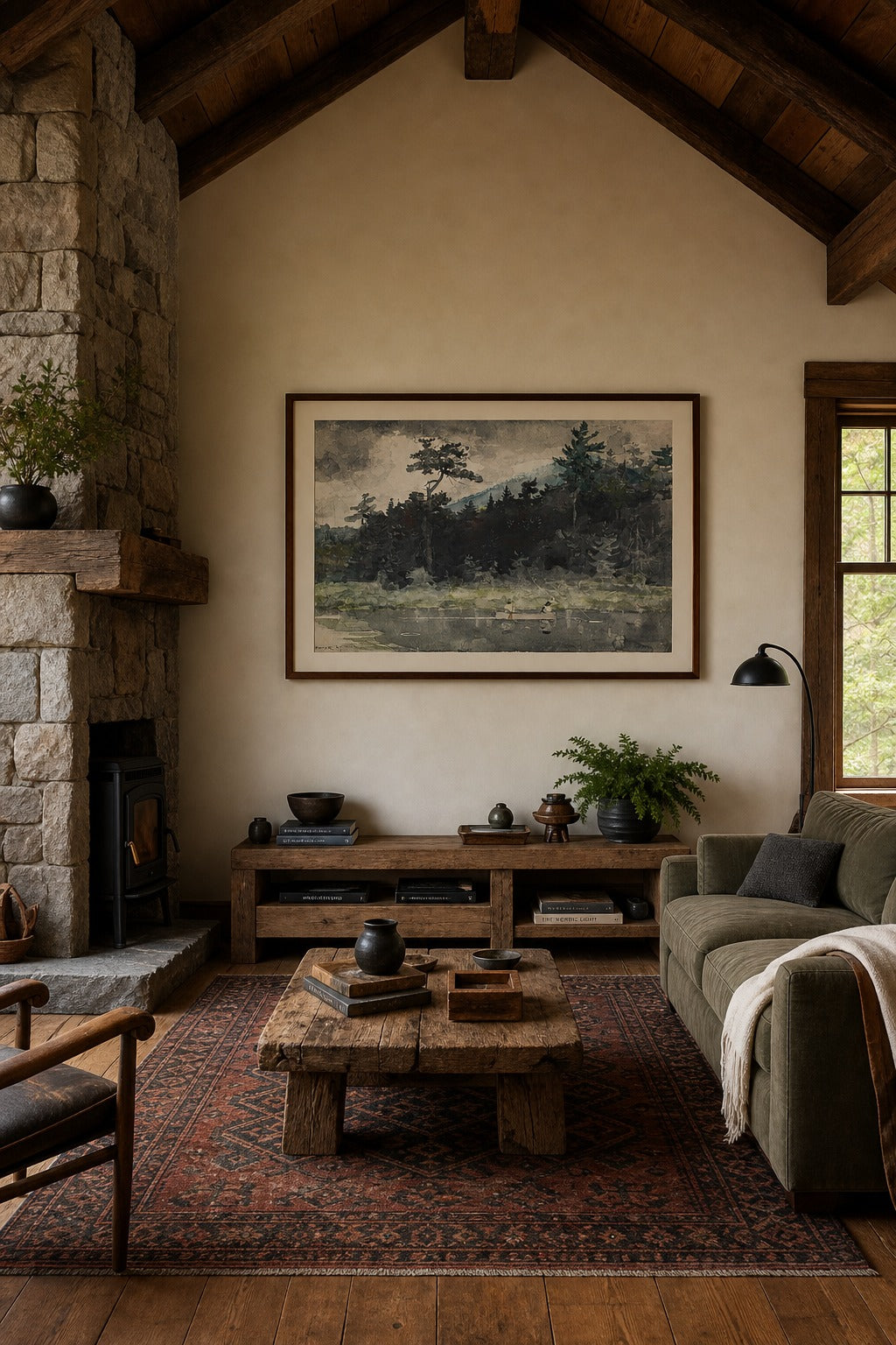 Still Water art print displayed in a modern interior