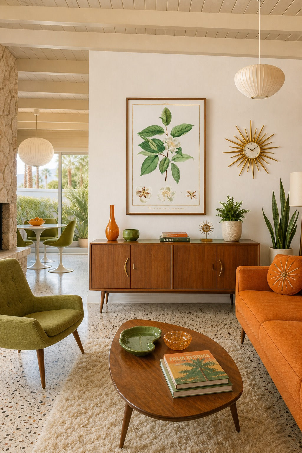 Stuartia art print displayed in a modern interior