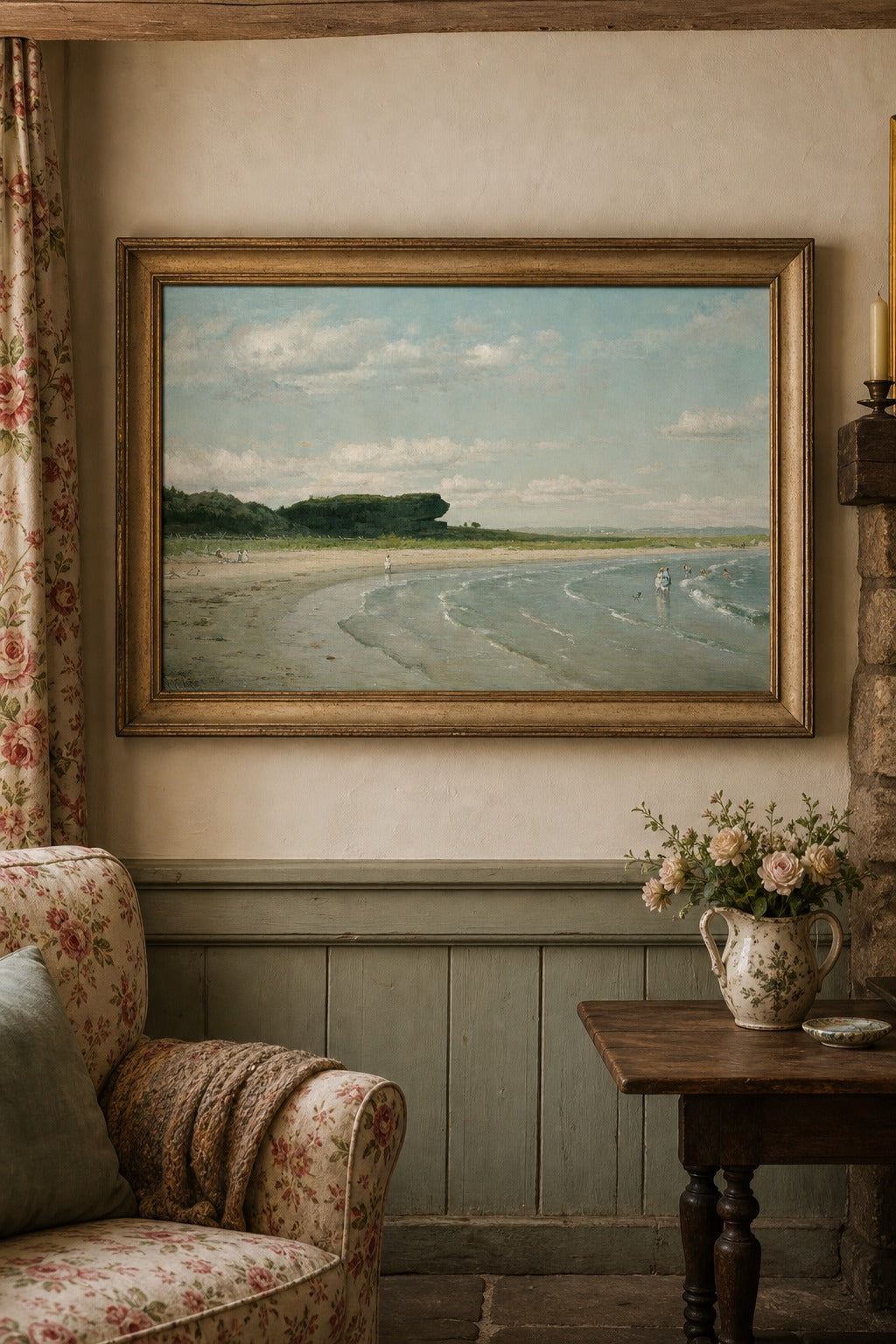 Summer Shore art print on white background