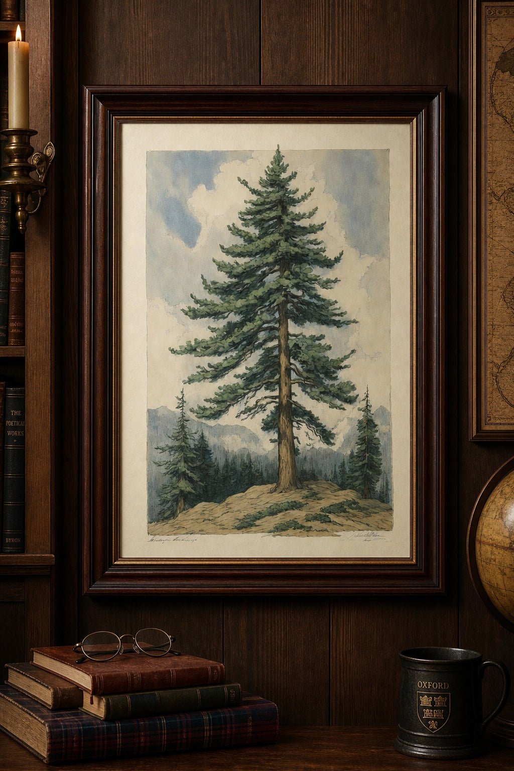 Tall Timber art print on white background