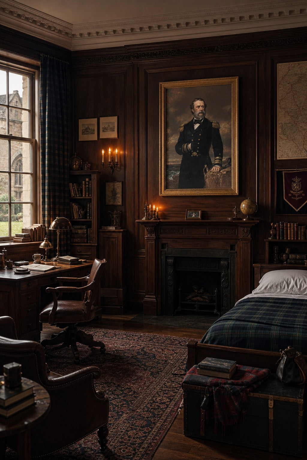 The Admiral art print displayed in a modern interior