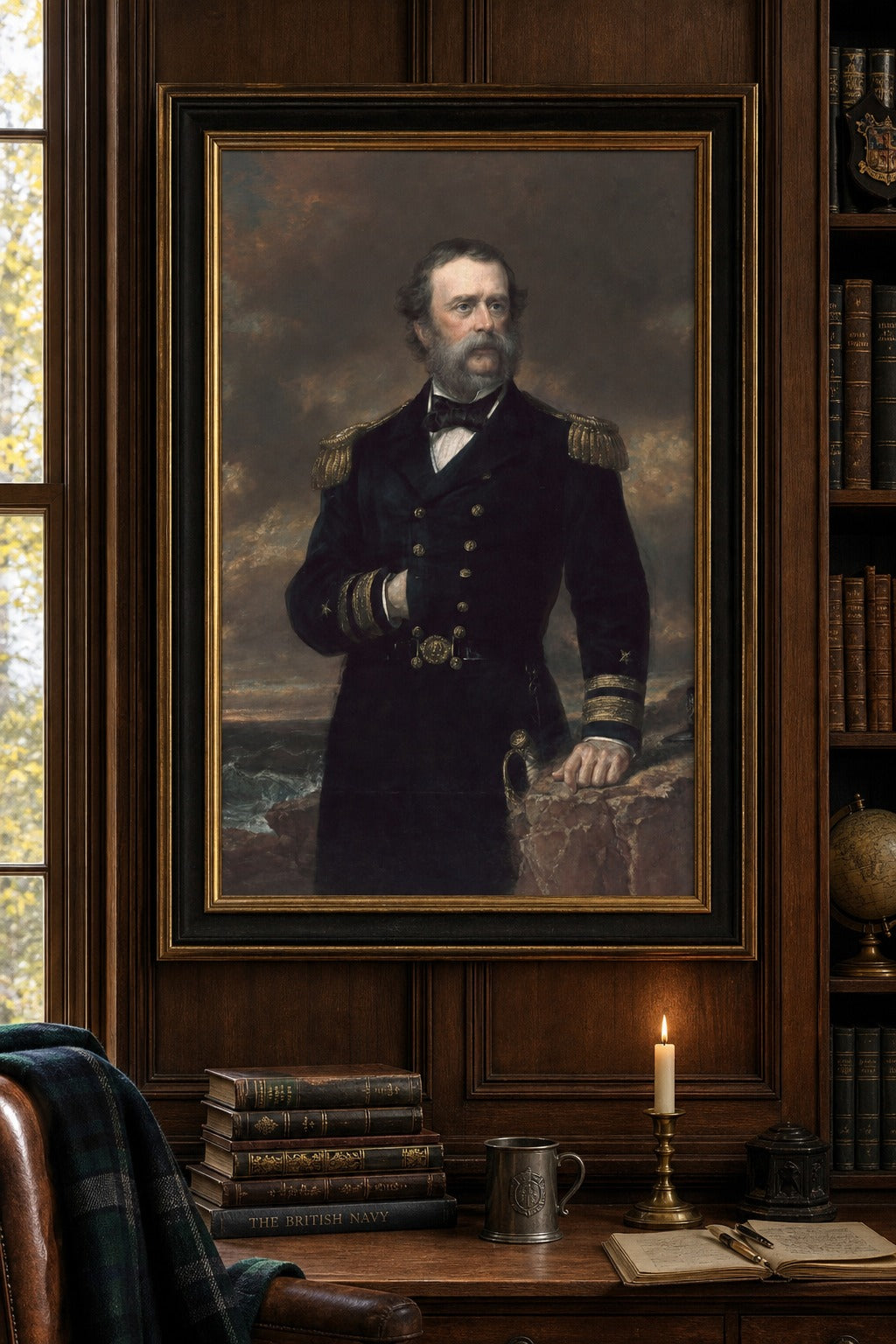 The Admiral art print on white background