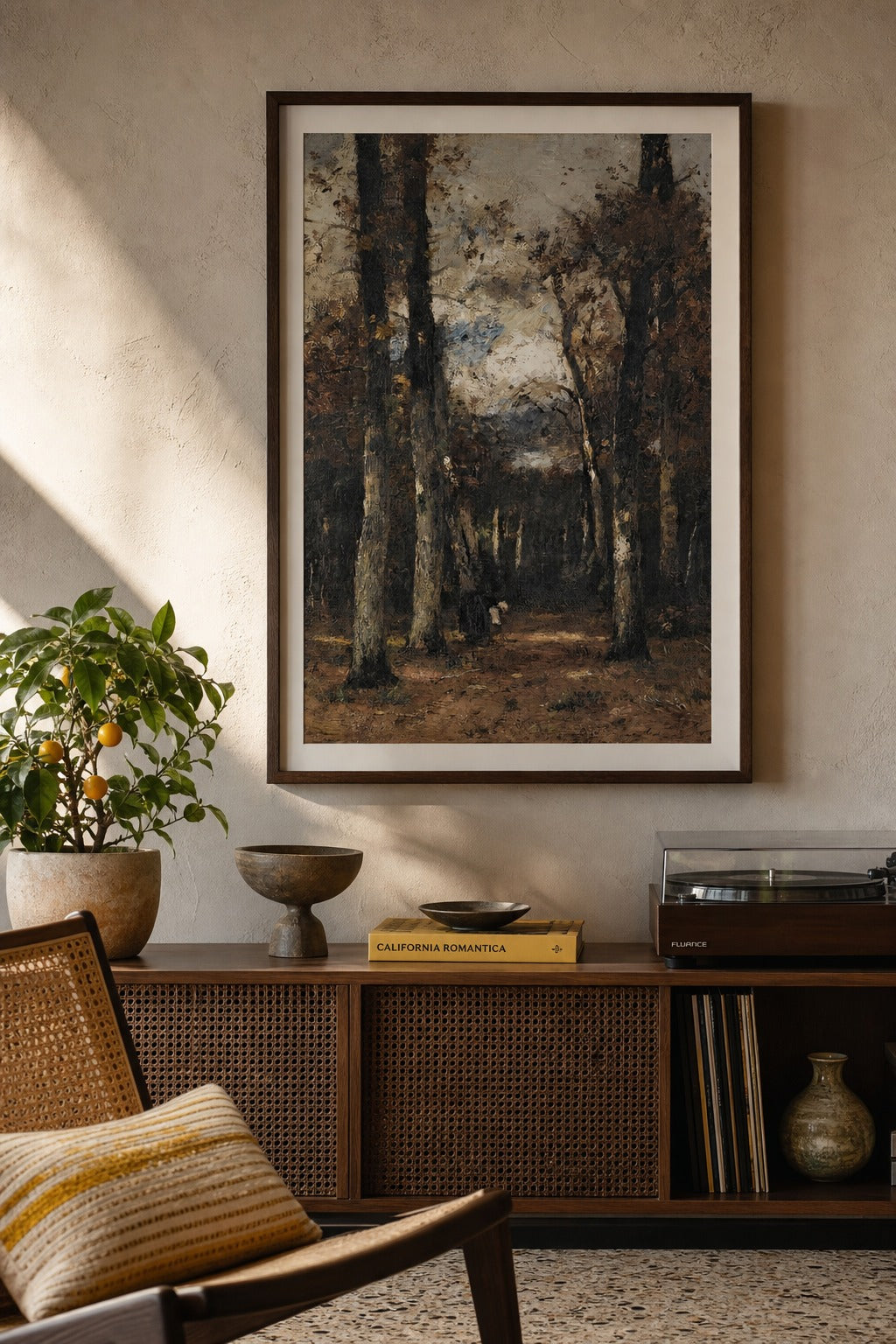 The Avenue art print, close-up detail view