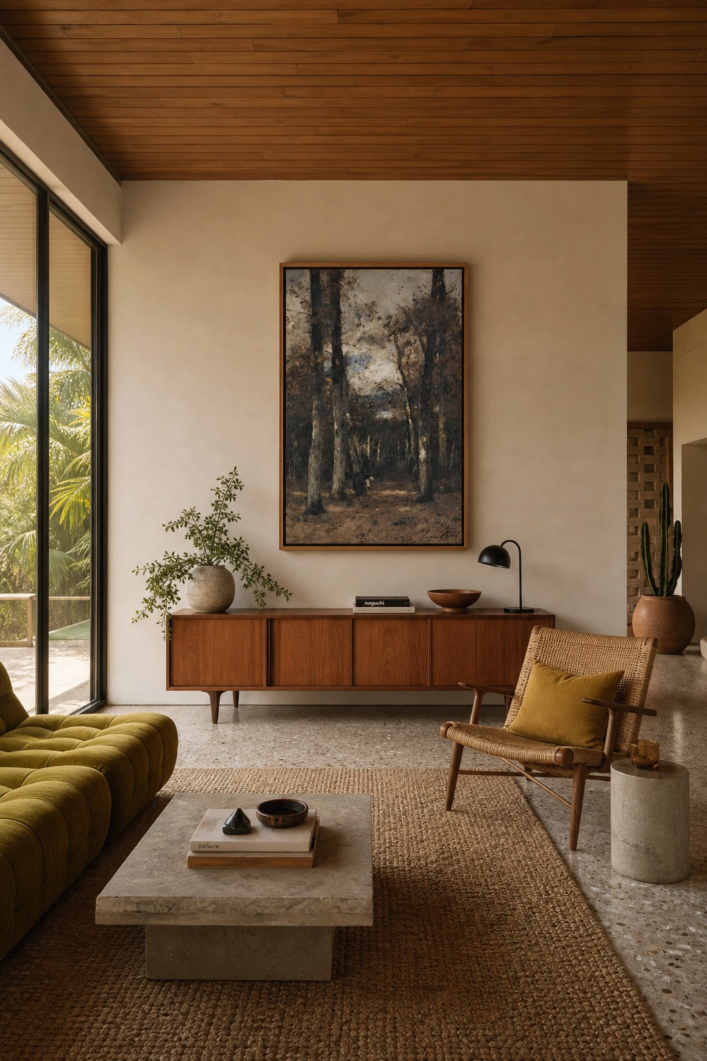 The Avenue art print displayed in a modern interior