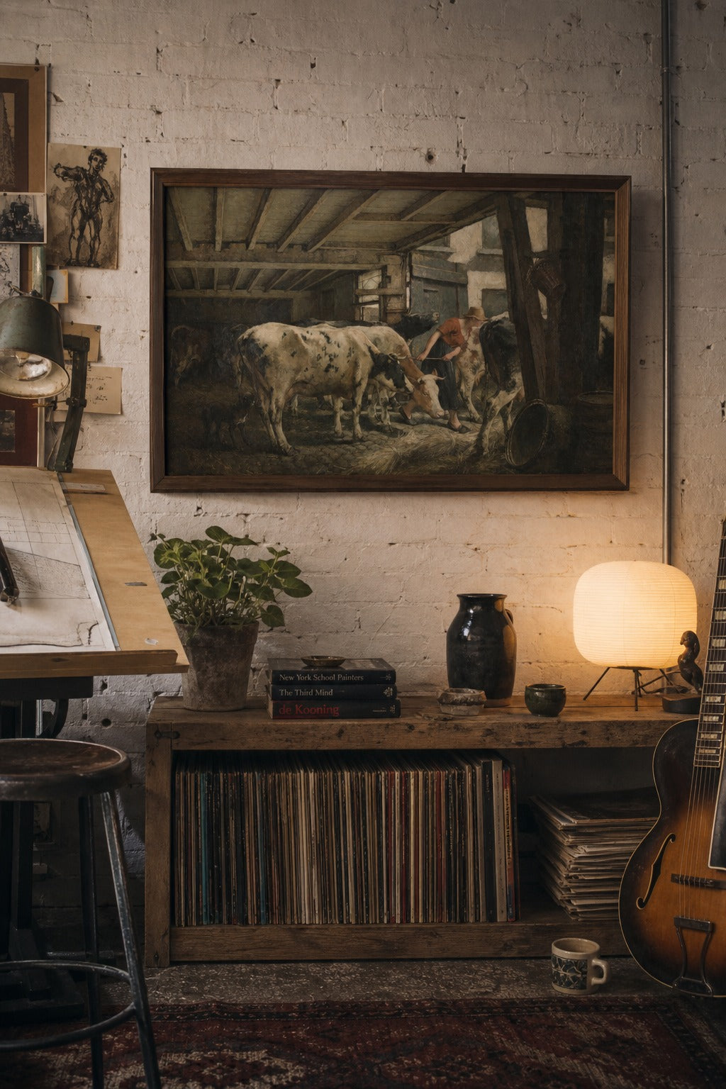 The Barn art print, close-up detail view