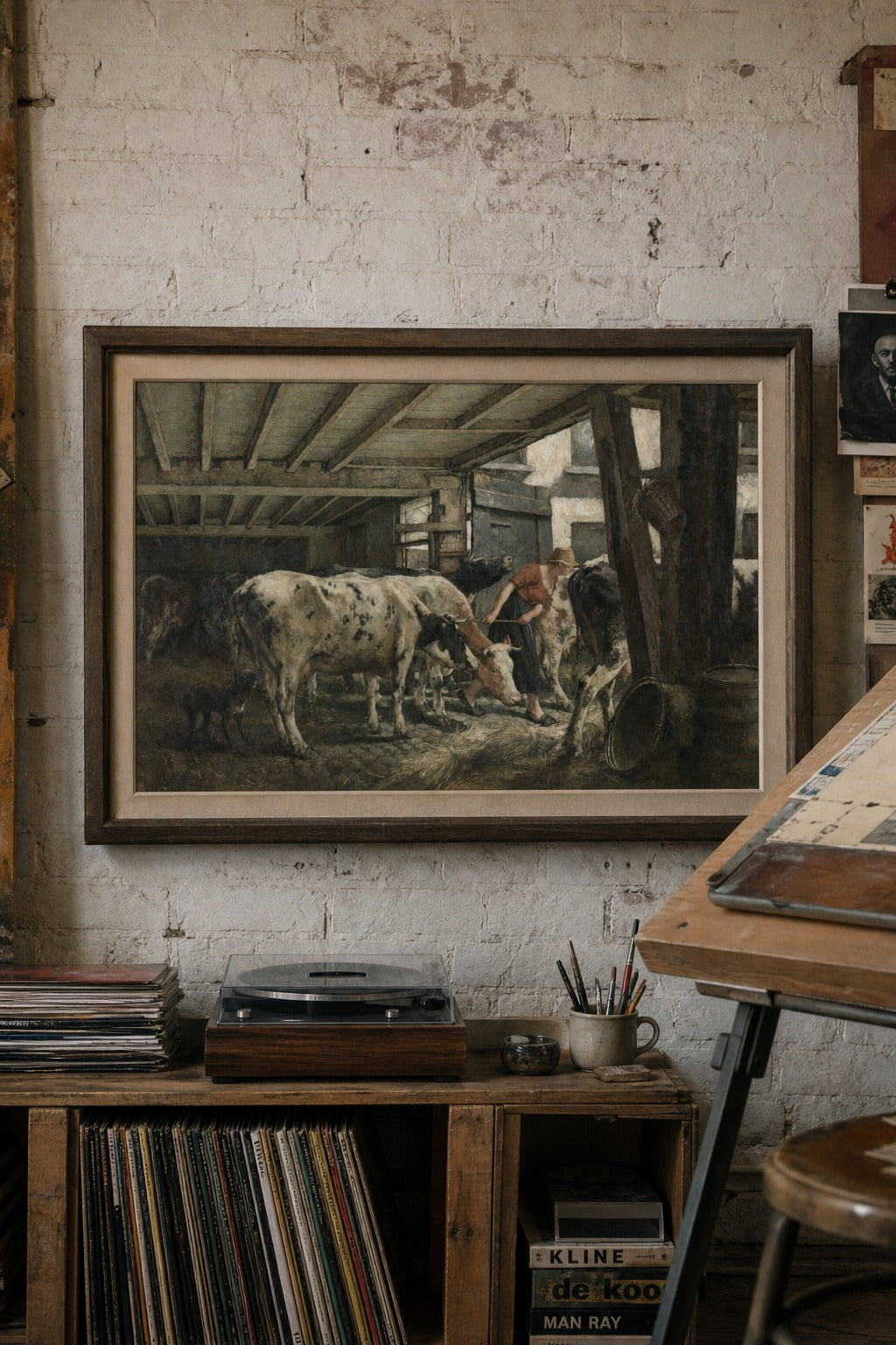 The Barn art print on white background