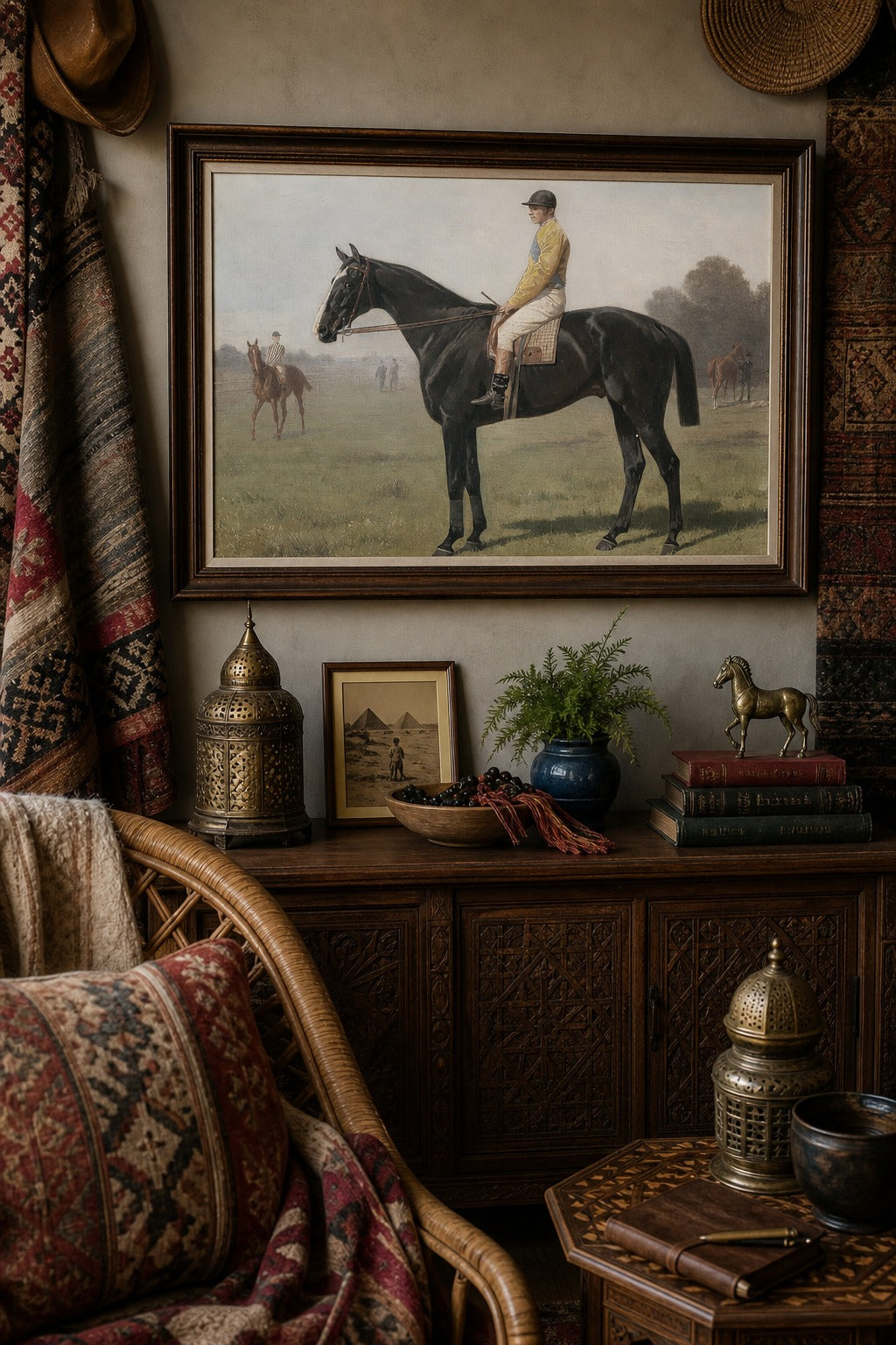 The Dark Horse art print, close-up detail view
