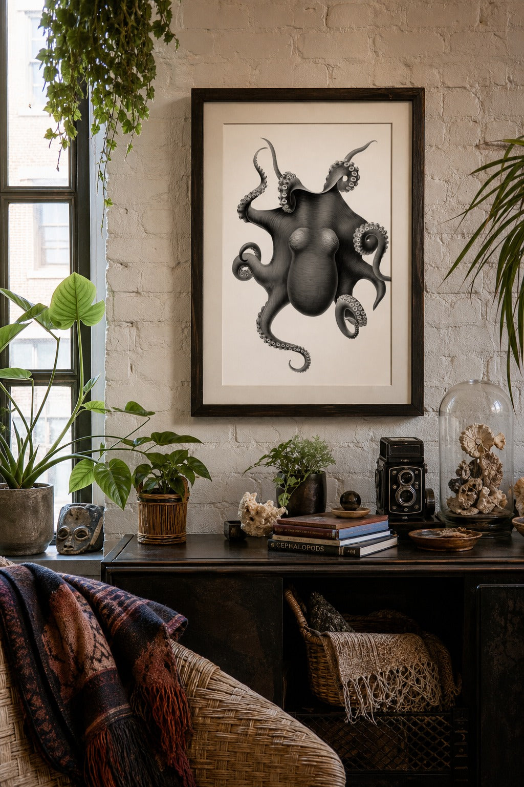 The Deep art print, close-up detail view