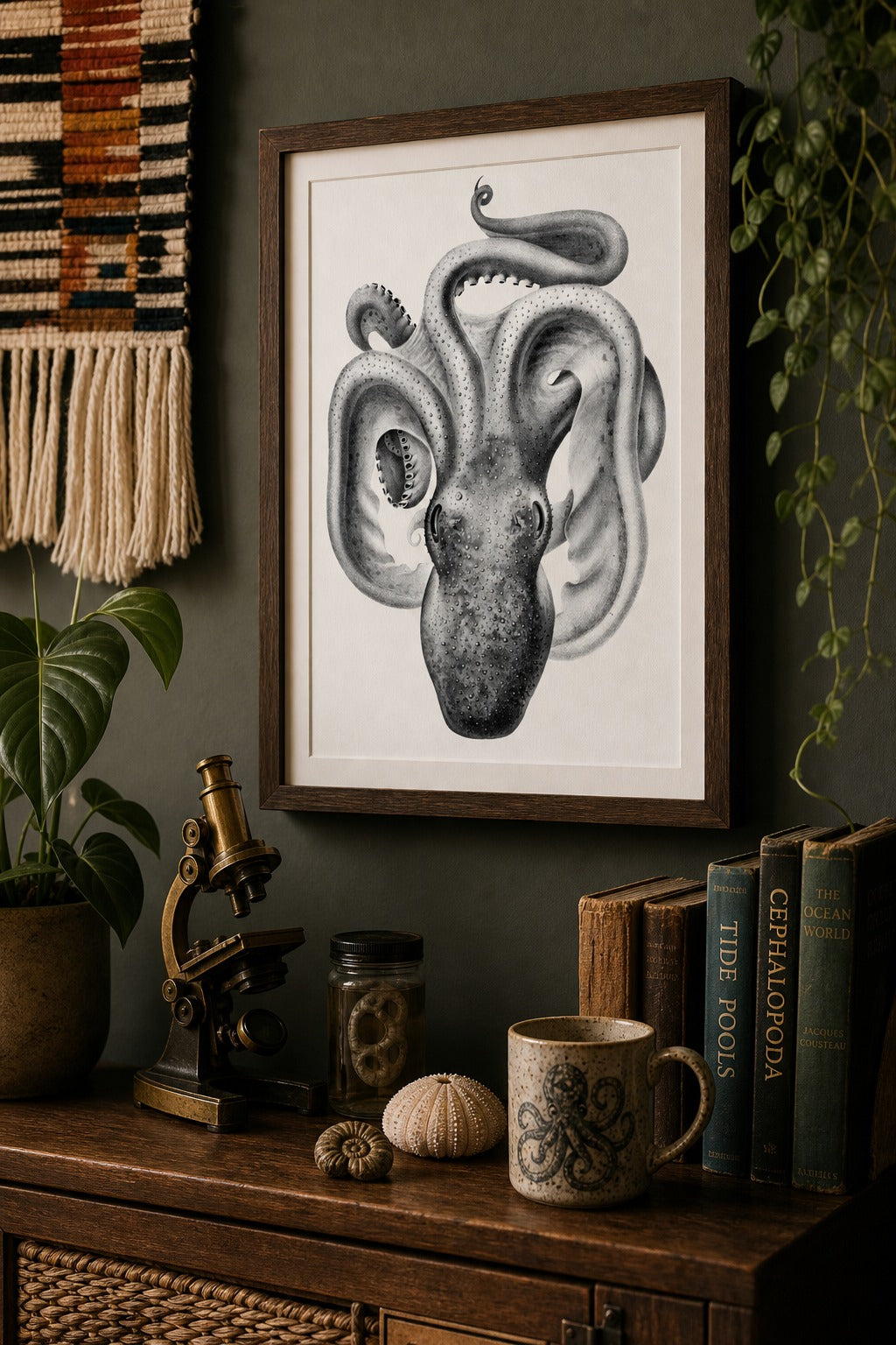 The Deep art print, close-up detail view