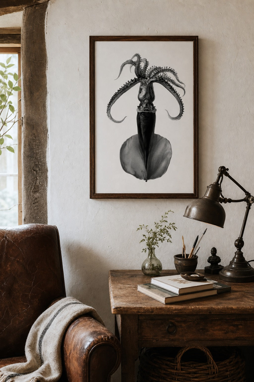 The Deep art print, close-up detail view