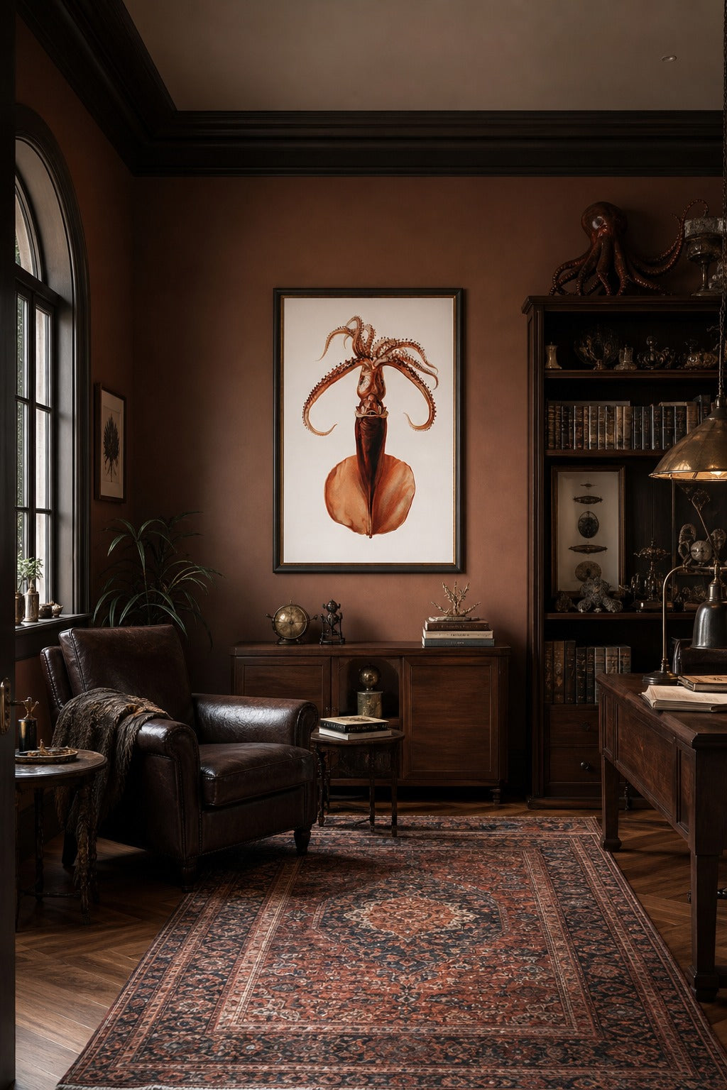 The Deep art print displayed in a modern interior